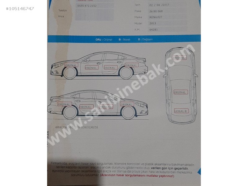 Sahibinden Satılık 2013 Model Renault Symbol 1.2 Joy