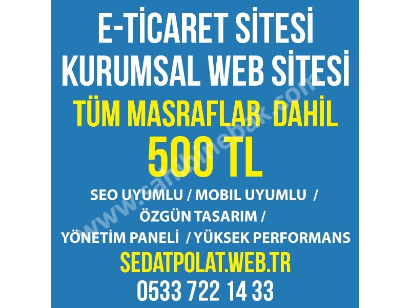 E-ticaret sitesi 500 tl