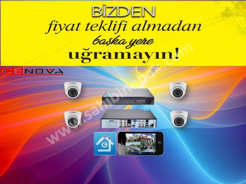 BAKICI PAKET !! 4'LÜ 2MP 1080P GECE GÖRÜŞLÜ KAMERA SİSTEMİ