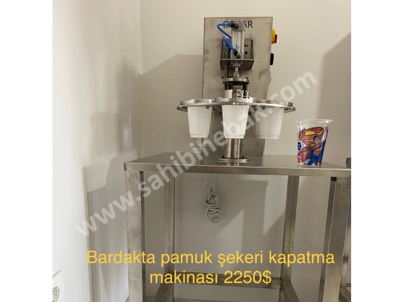 BARDAKTA PAMUK ŞEKERİ KAPATMA MAKİNASI 2250$