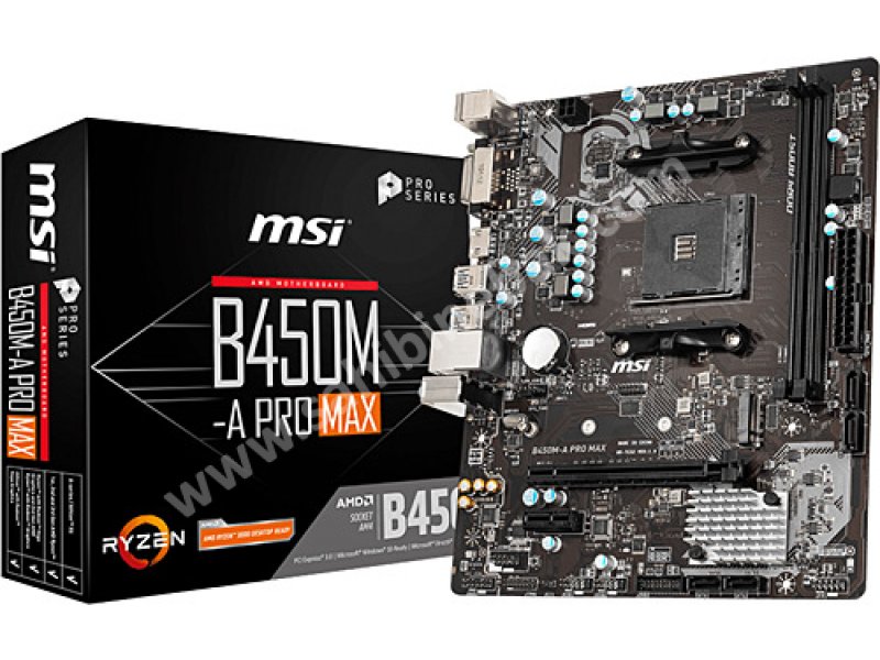 MSI B450M A Pro Max Socket AM4 DDR4 M2 Slot ATX Anakart