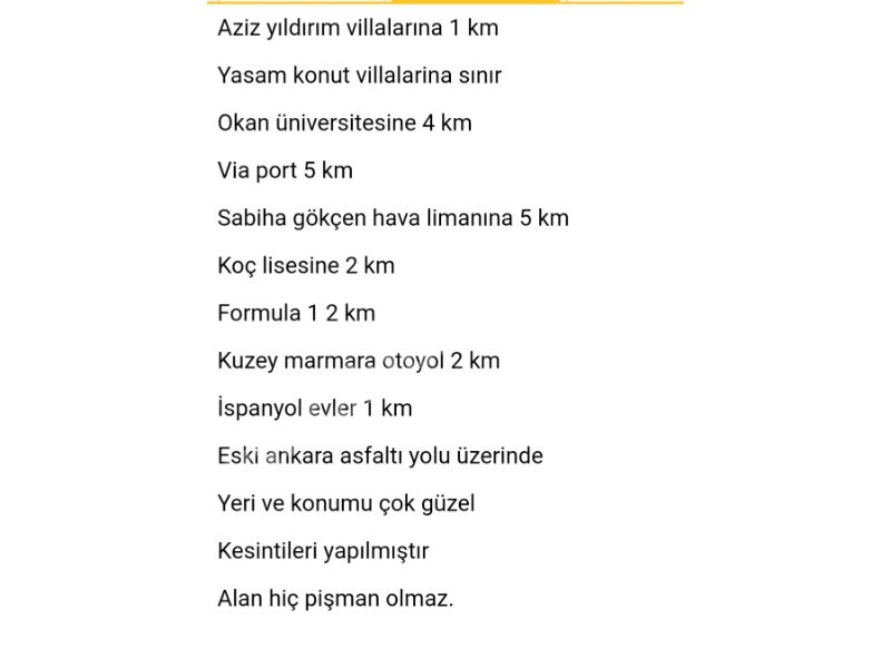 İstanbul Tuzla Tepeoren Mah. Satılık İmarlı Villa 172 m2 Arsa