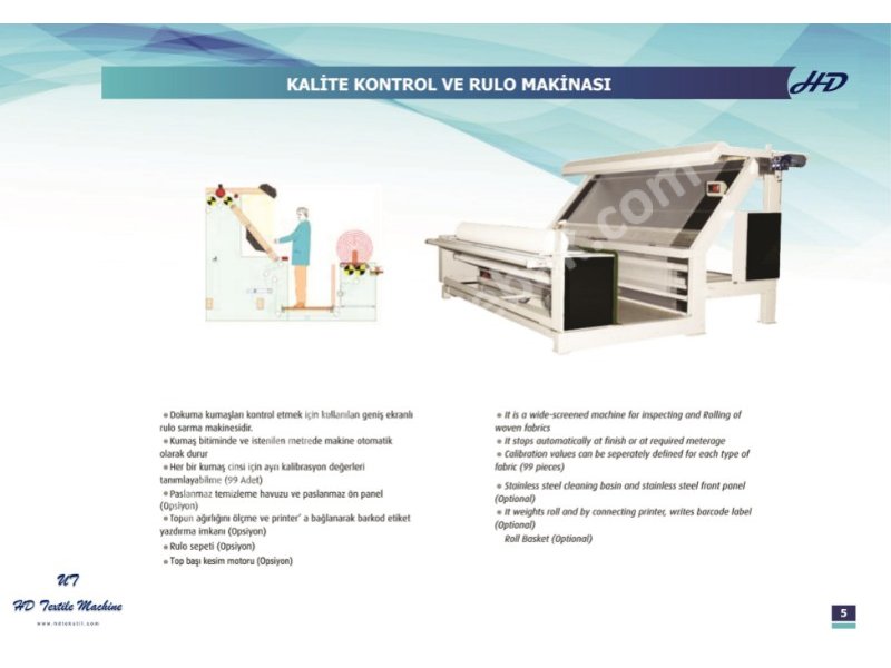 Kumaş Metre ve Kalite Kontrol Makinası (Fabric Meter and Quality Control Machine