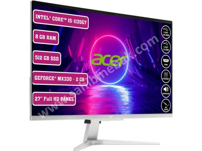 Acer Aspire C27-1655 DQ.BGGEM.002 i5-1135G7 8 GB 512 GB SSD MX330 27