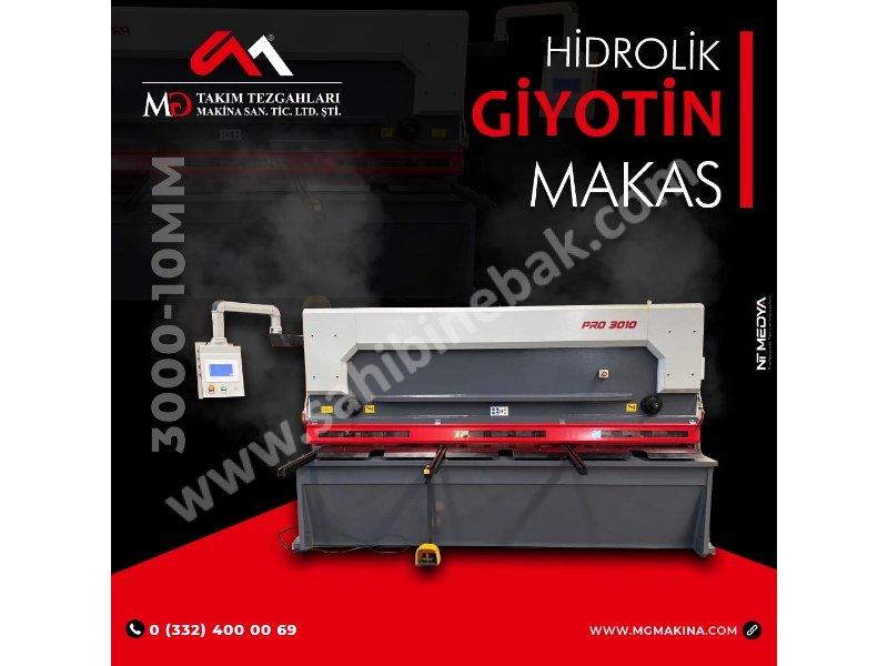 3000 x 10mm  Hidrolik Giyotin Makas - guillotine shear ( SIFIR )