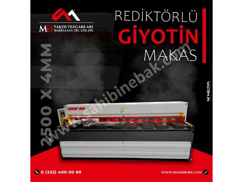 2500 x 4mm Rediktörlü Giyotin Makas - Guillotine Machines