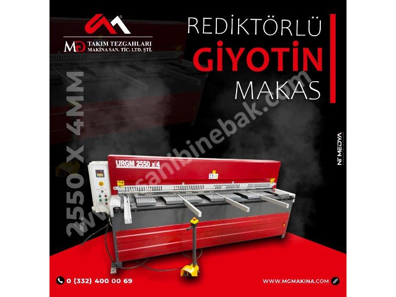 2550 x 4mm Rediktörlü Giyotin Makas - Guillotine Machines