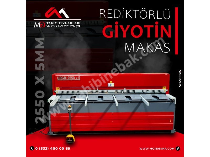 2550 x 5mm Rediktörlü Giyotin Makas - Guillotine Machines