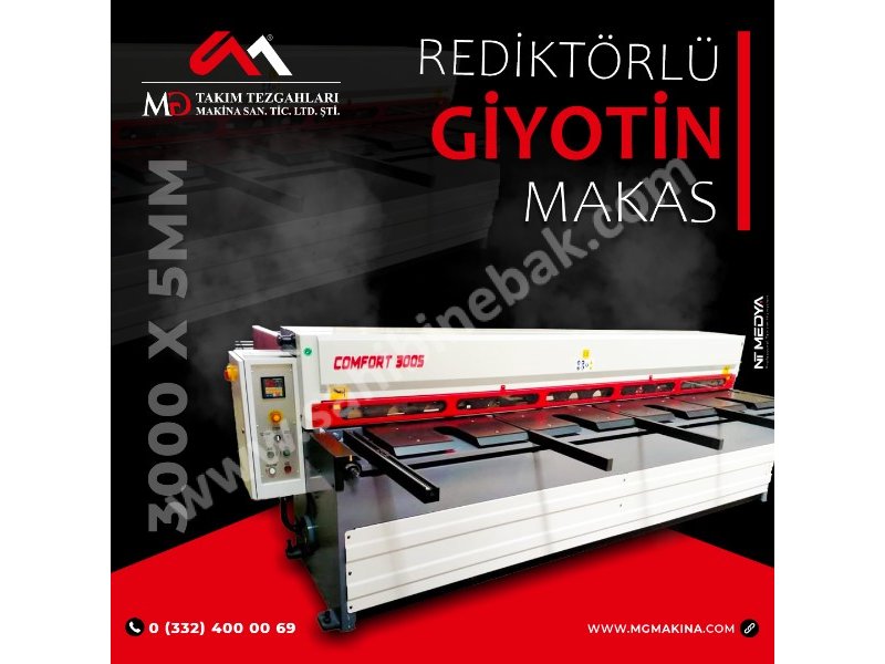 3000 x 5mm Rediktörlü Giyotin Makas - Guillotine Machines