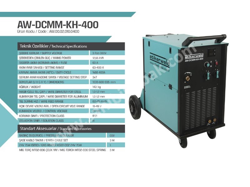 400 Amp Mıg Mag Gaz Altı Kaynak Makinesi- Welding