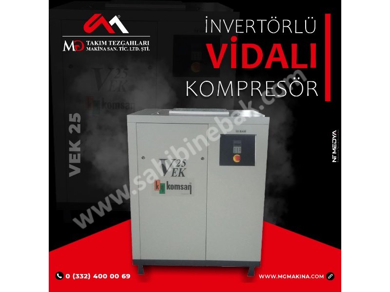 VEK 25 İnvertörlü Vidalı Kompresör