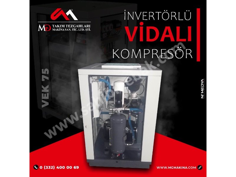 VEK 75 İnvertörlü Vidalı Kompresör