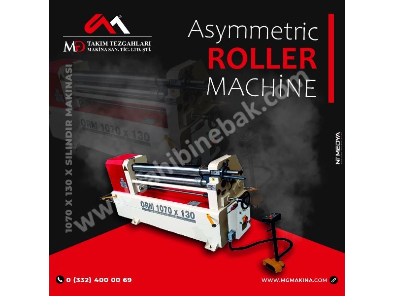 1070 x 130 x Silindir Makinası - Asymmetric Roller Machine