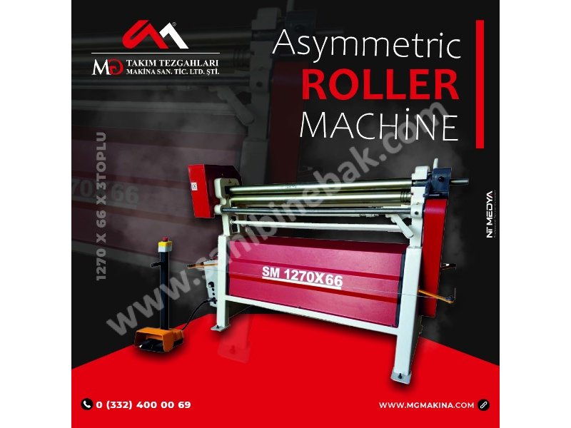1270 x 66 x 3Toplu Asimetrik Silindir Makinası - Asymmetric Roller Machine