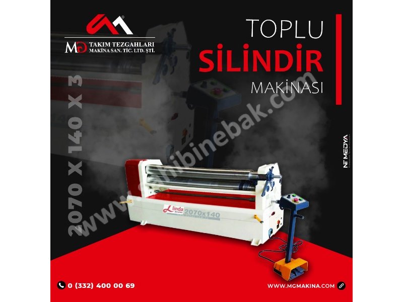 2070 x 140 x 3 Toplu Silindir Makinası - 3 batch cylinder