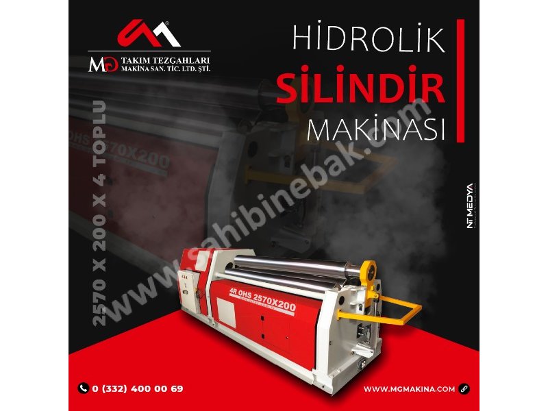 2570 x 200 x 4 Toplu Hidrolik Silindir Makinası - 4 batch Hydraulic cylinder