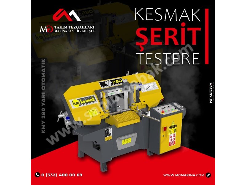 KMY 280 Yarı Otomatik Kesmak Şerit Testere