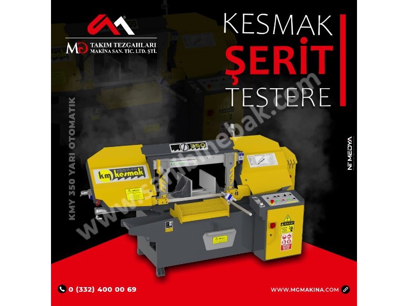 KMY 350 Yarı Otomatik Kesmak Şerit Testere