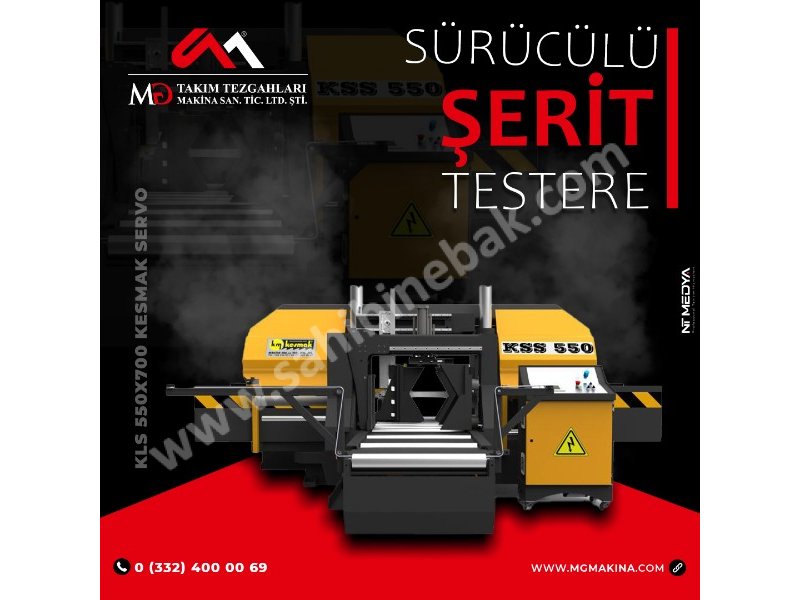 KLS 550x700 Kesmak Servo Sürücülü Şerit Testere