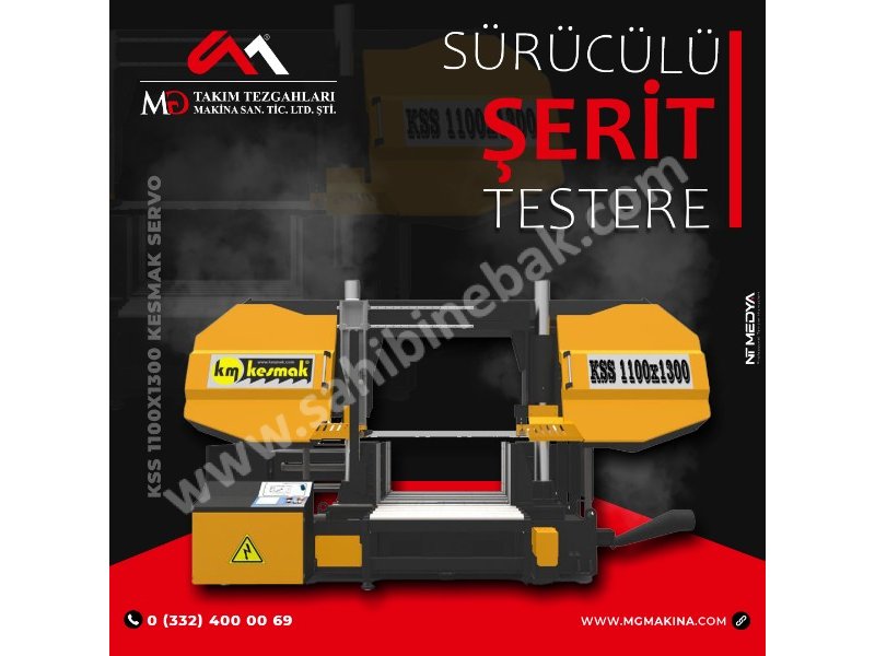 KSS 1100x1300 Kesmak Servo Sürücülü Şerit Testere