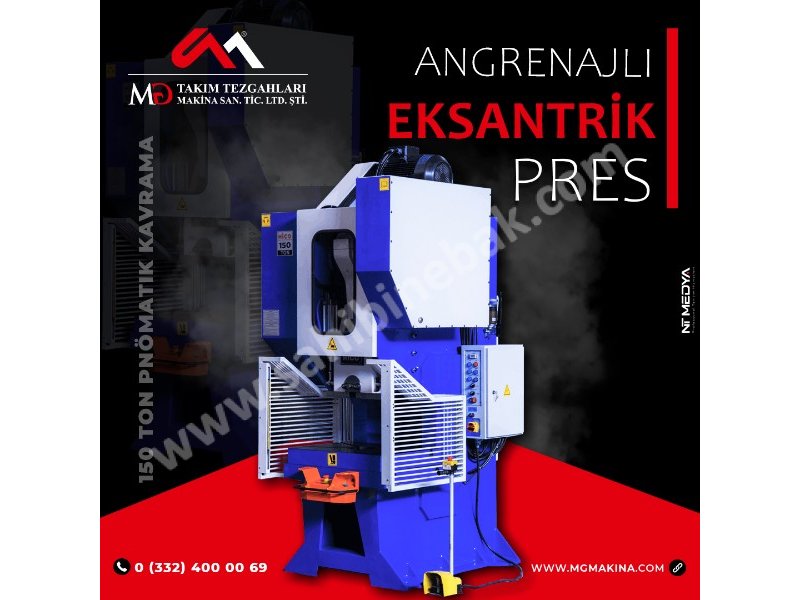 150 Ton Pnömatik Kavrama Angrenajlı Eksantrik Pres - Eccentric Press