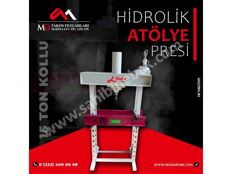 15 Ton Kollu Linda Machine Hidrolik Atölye Presi