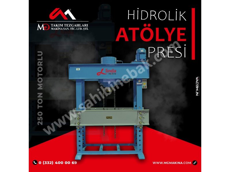 250 Ton Kollu Motorlu Hidrolik Atölye Presi  - Hydraulic Workshop Press