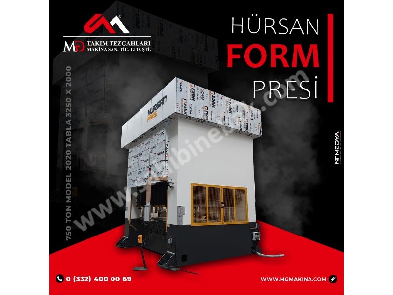 750 Ton Hürsan Form Presi Tabla 3250 x 2000 - Hydraulic Spinning Press