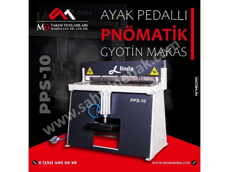 PPS-10 Ayak Pedallı Pnömatik Giyotin Makas - guillotine shear