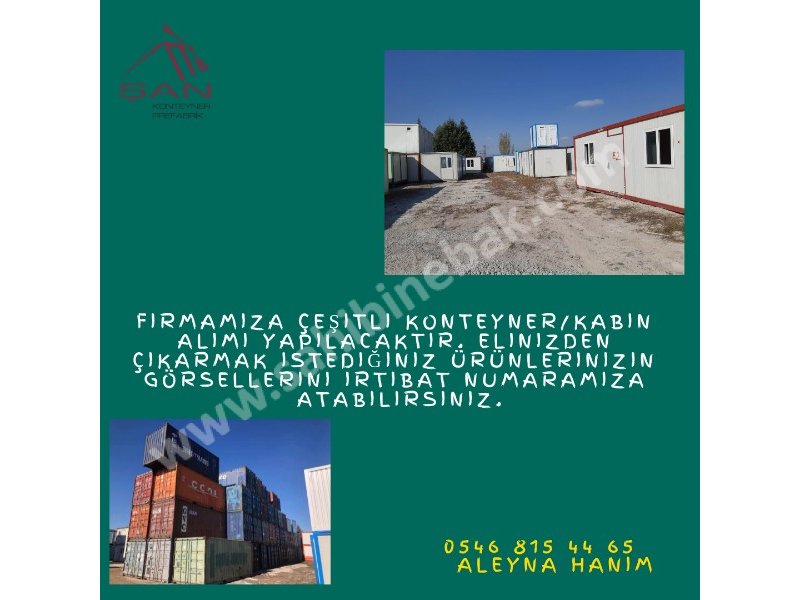 2. EL KONTEYNER ALIM SATIM ŞAN KONTEYNER