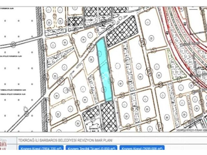 SÜLEYMANPAŞA BARBOROS'TA LİMANA YAKIN YATIRIMLIK SATILIK KONUT İMARLI 8.400 M2 ARSA