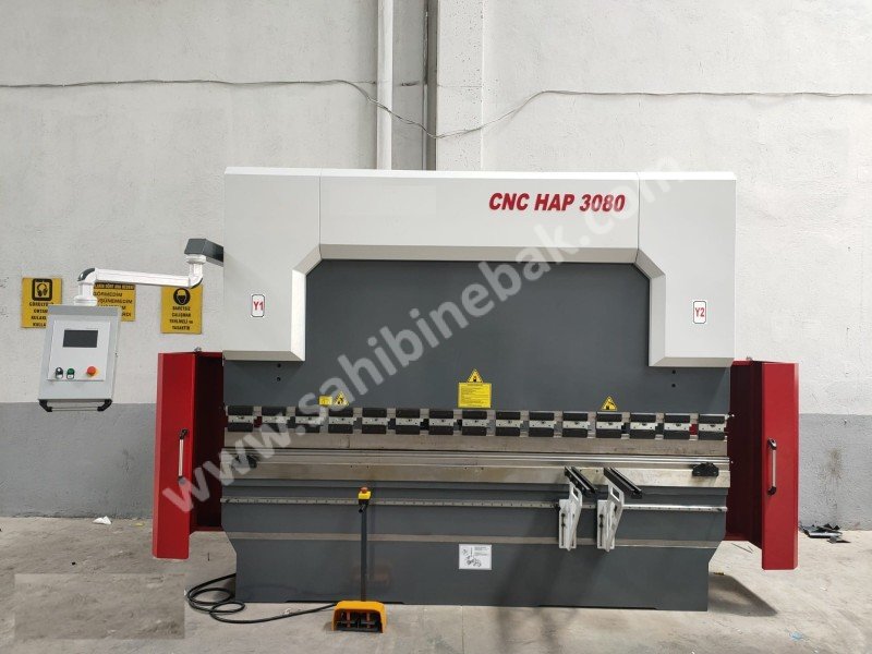 CNC 3100 x 80 Ton 3 Eksen Motorlu Bombeleme Hidrolik Abkant Pres - Press Brake(