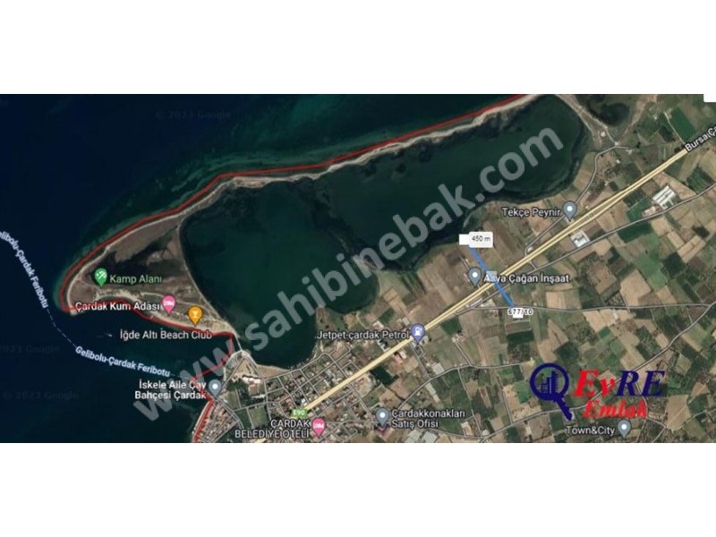 Çanakkale Lapseki'de Deniz Manzaralı Satılık İmarlı Arsa