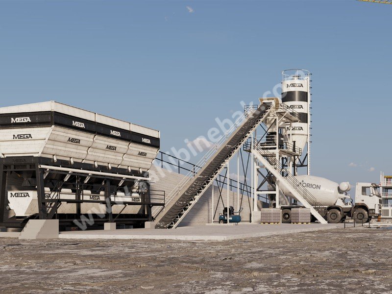 MEGA BETON SANTRALİ 30 m3 PAN MİKSER ÜCRETSİZ NAKLİYE