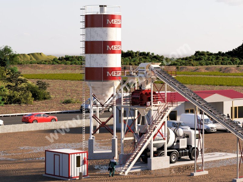 MEGA BETON SANTRALİ 60 m3 TWINSHAFT MİKSER