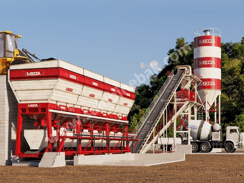 MEGA BETON SANTRALİ 60 m3 TWINSHAFT MİKSER