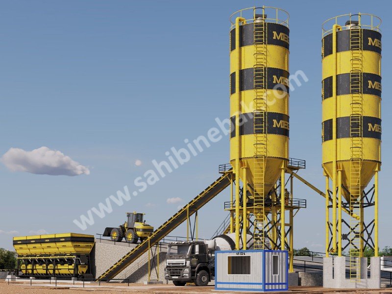 BETON SANTRALİ 90 m3 - TWINSHAFT MİKSER