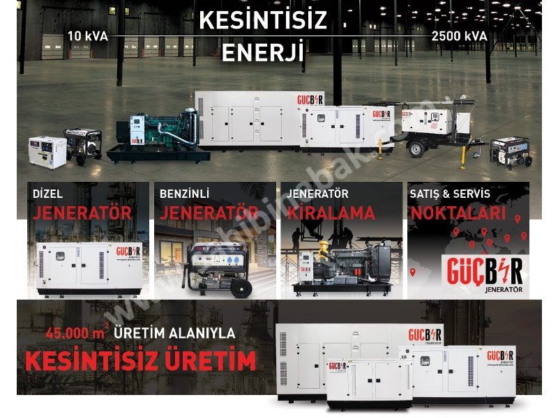 GÜÇBİR JENERATÖR 25 KVA RİCARDO OTOMATİK KABİNLİ SESSİZ