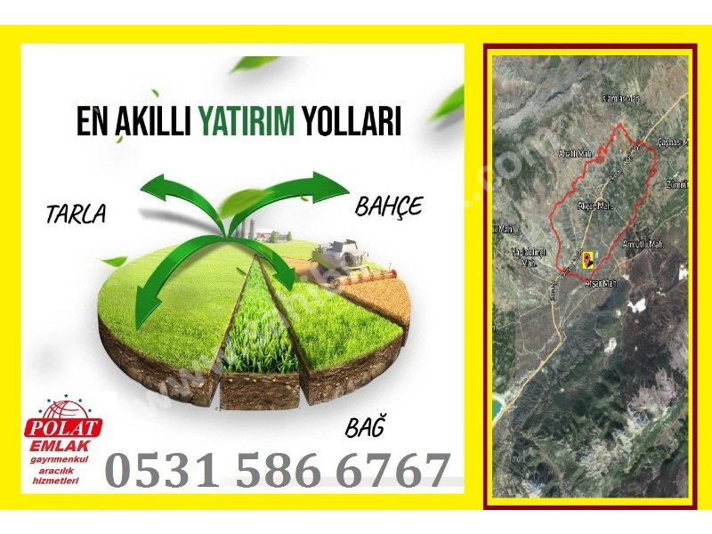 ANTALYA ELMALI AKÇAYDA SATILIK 8800 M2 TARLA