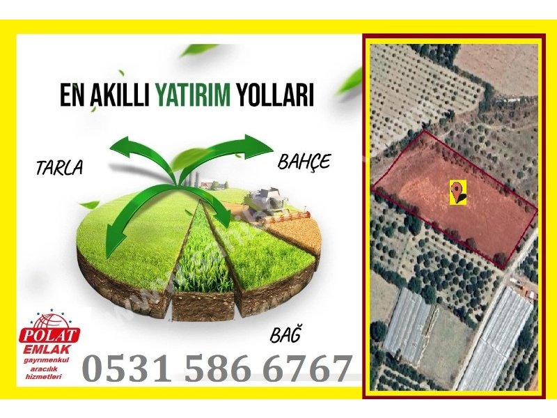 ANTALYA ELMALI AKÇAYDA SATILIK 8800 M2 TARLA