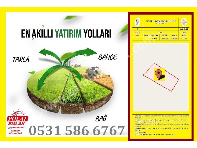 ANTALYA ELMALI AKÇAYDA SATILIK 8800 M2 TARLA