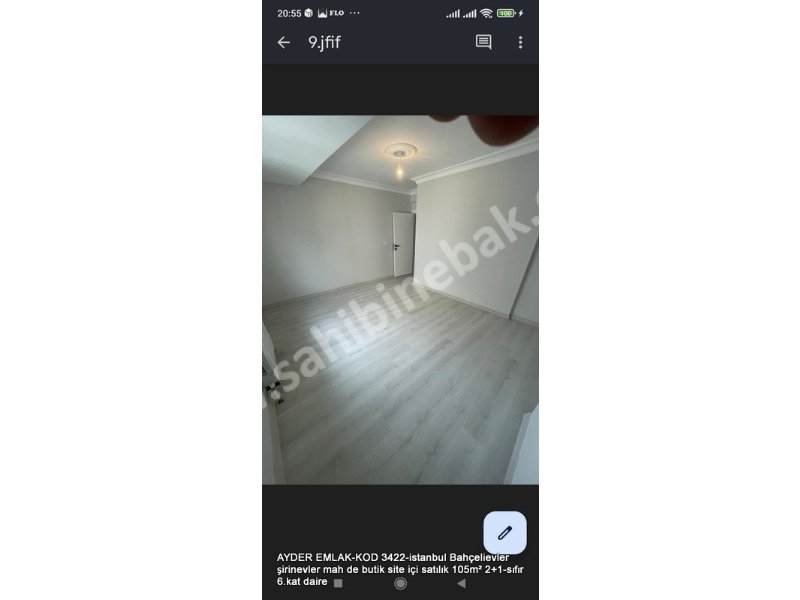 Bahçelievler şirinevler mah. butik site içi satılık 105m² 2+1-sıfır 6.Kat Daire