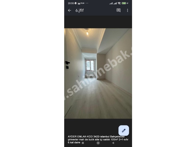 Bahçelievler şirinevler mah. butik site içi satılık 105m² 2+1-sıfır 6.Kat Daire