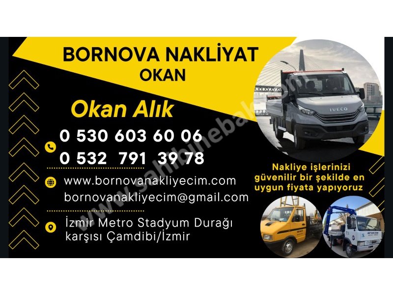 Izmir narlıdere Parça Yük Eşya Taşıma vinçli nakliyat