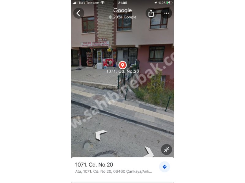 ÇANKAYA ATA MAH 1071 CAD 20 ADRESİNDE ASMA KATLI BÜRO OFİS OLABİLİR