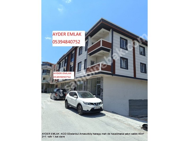 İstanbul Arnavutköy Haraççı Mah. havalimana yakın Satılık 85 m2 sıfır 1.Kat 2+1 Daire