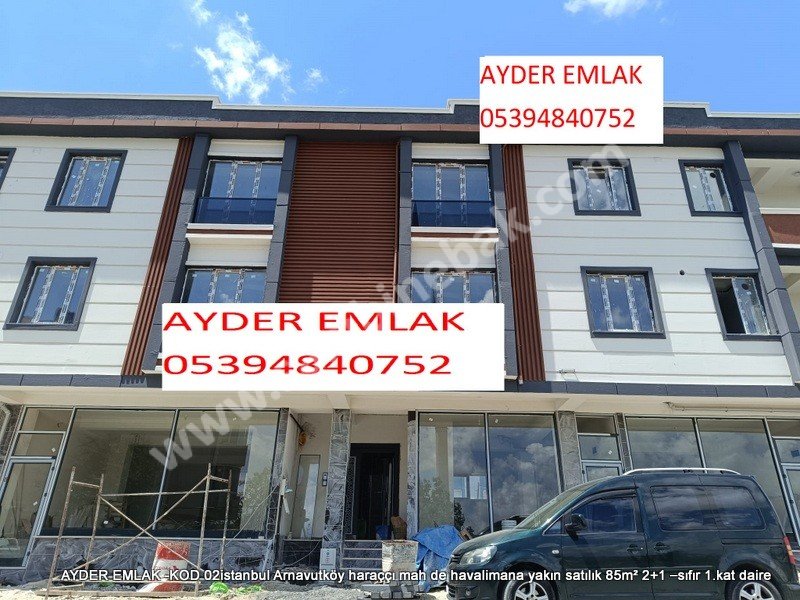 İstanbul Arnavutköy Haraççı Mah. havalimana yakın Satılık 85 m2 sıfır 1.Kat 2+1 Daire