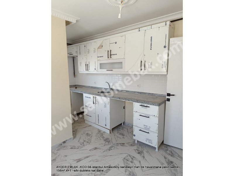 Arnavutköy Karlıbayır Mah. havalimana yakın satılık 156 m2 sıfır 4+1 Dubleks Daire