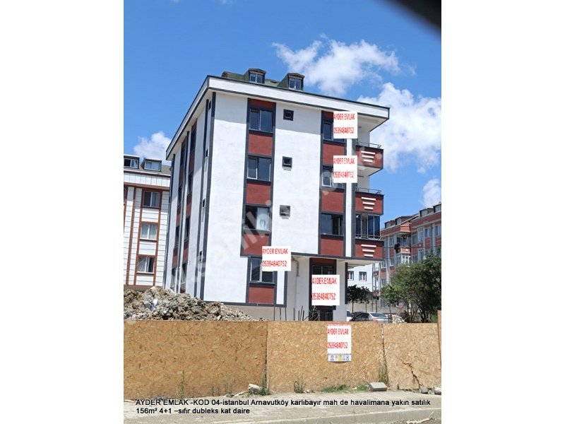 Arnavutköy Karlıbayır Mah. havalimana yakın satılık 156 m2 sıfır 4+1 Dubleks Daire