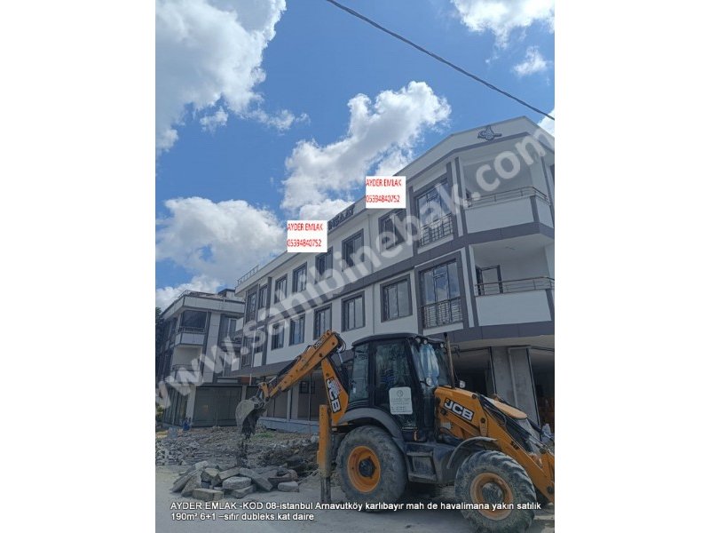 Arnavutköy Karlıbayır Mah. havalimana yakın Satılık 190 m2 sıfır Dubleks 6+1 Daire
